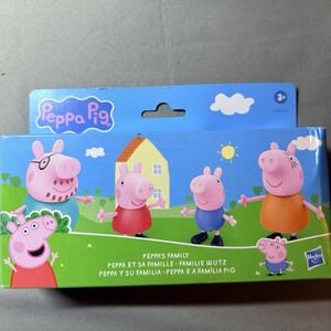 Peppa's Family Figure Set Peppa Pig, Mummy Pig, Daddy Pig & George Hasbro New